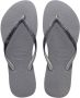 Havaianas Slim Sparkle II teenslippers met glitters grijs Meisjes Rubber 37-38 - Thumbnail 2