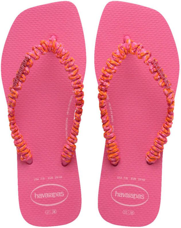 Havaianas Slim Square Boho teenslippers roze - Foto 1