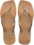 Havaianas Dames Teenslipper Hav. Styleslim Square Glitter Party Golden GOUD - Thumbnail 1
