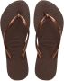 Havaianas Slim Dames Slippers Dark Brown Metal Acoused - Thumbnail 2