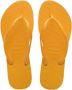Havaianas Slim teenslippers geel Dames Rubber Effen 35 36 - Thumbnail 1