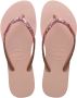 Havaianas Slim Glitter II teenslippers met glitters roze Dames Rubber 39 40 - Thumbnail 2