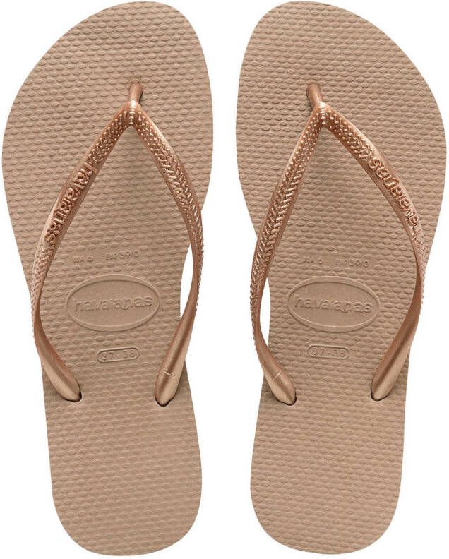 Havaianas Slim teenslippers roségoud