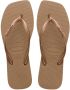 Havaianas Square Logo Metallic teenslippers roségoud - Thumbnail 1