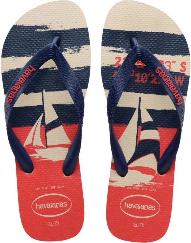 Havaianas teenslippers beige blauw rood