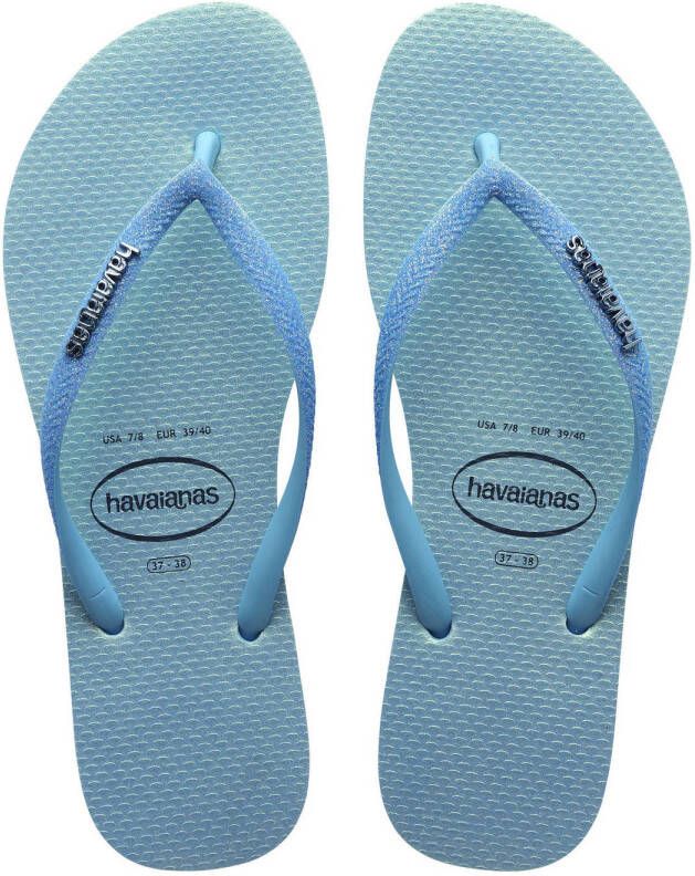 Havaianas Slim glitter iridescent lavender blue lichtblauw