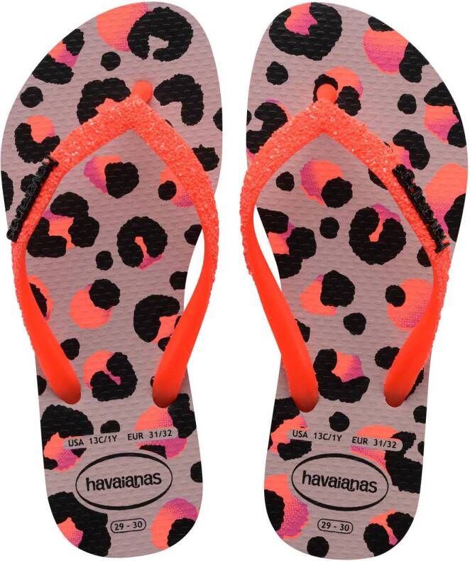 Havaianas KIDS SLIM GLITTER TRENDY Zwart Oranje Unisex Slippers