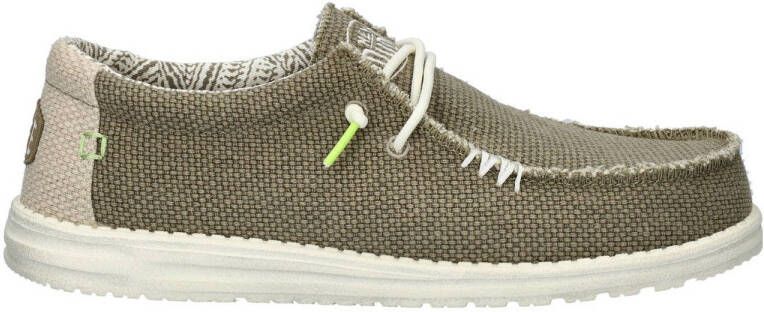 HEYDUDE Instappers Wally Braided Fossil HD40003-2BS Bruin
