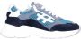Hip chunky leren sneakers blauw - Thumbnail 1