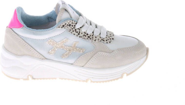 Hip chunky leren sneakers lichtgrijs