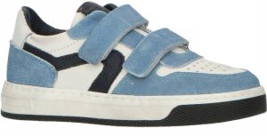 Hip H1619 leren sneakers wit blauw