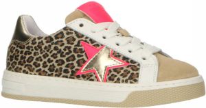 Hip H1672 leren sneakers met panterprint beige multi