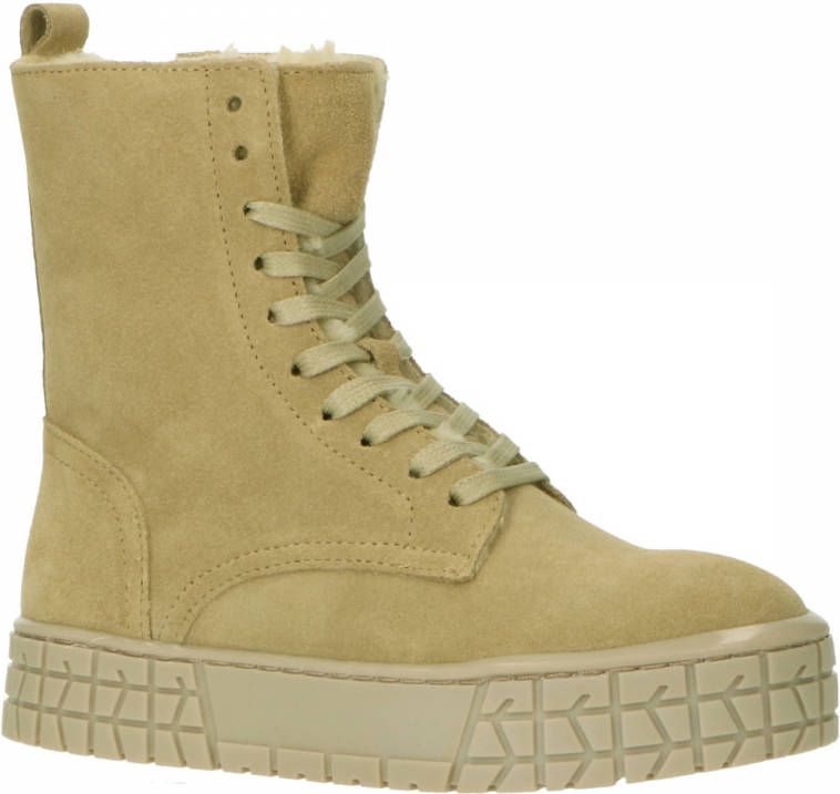 Hip H2539 Enkelboots Enkellaarsjes Meisjes Beige
