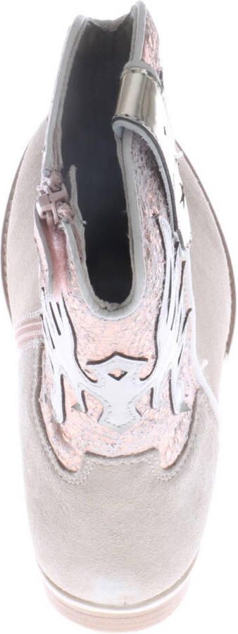 Hip leren laarzen beige metallic roze - Foto 3