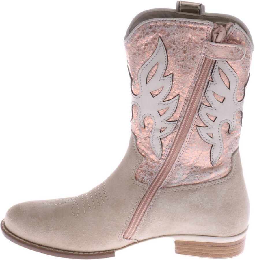 Hip leren laarzen beige metallic roze - Foto 2