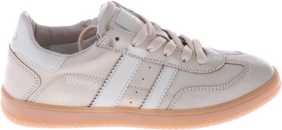 Hip leren sneakers beige
