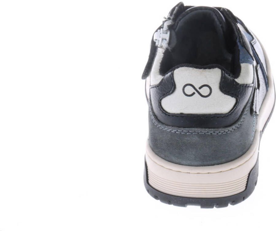 Hip leren sneakers blauw wit - Foto 3
