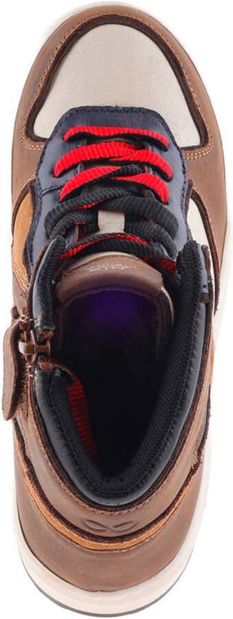 Hip leren sneakers bruin cognac ecru - Foto 3