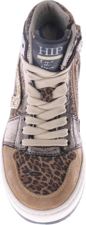 Hip leren sneakers bruin panter - Foto 3