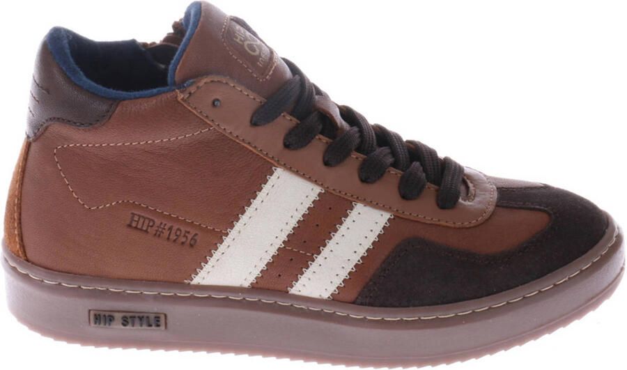 Hip leren sneakers cognac - Foto 3