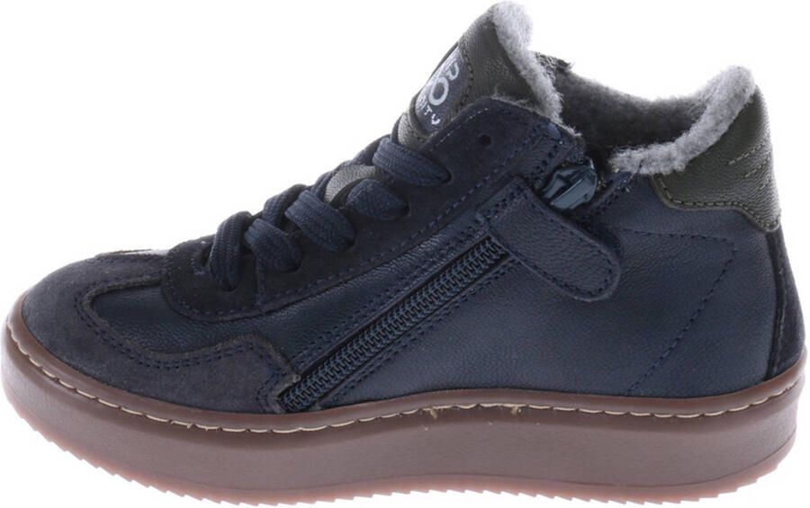 Hip leren sneakers donkerblauw - Foto 3