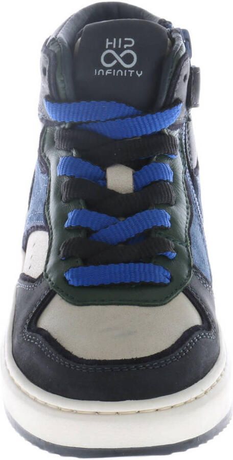 Hip leren sneakers donkerblauw zwart - Foto 3