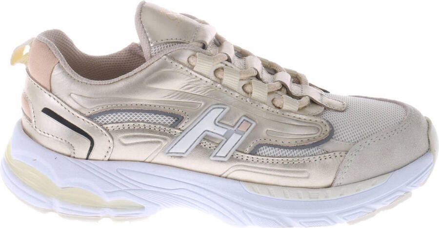 Hip H1660 Sneakers Meisjes Leren Sneaker Goudkleurig