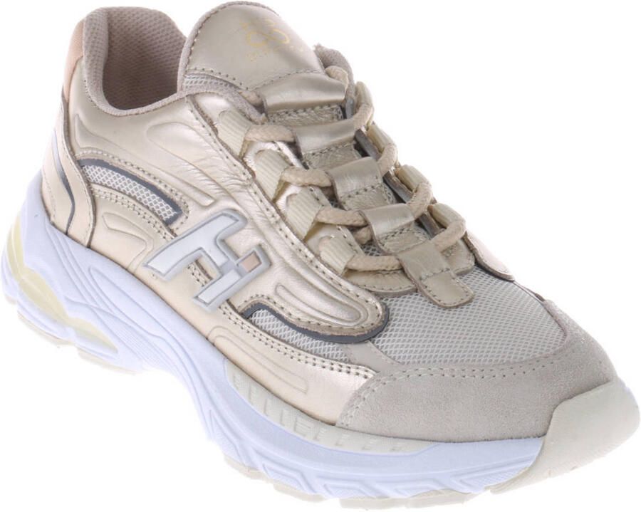 Hip H1660 Sneakers Meisjes Leren Sneaker Goudkleurig - Foto 2