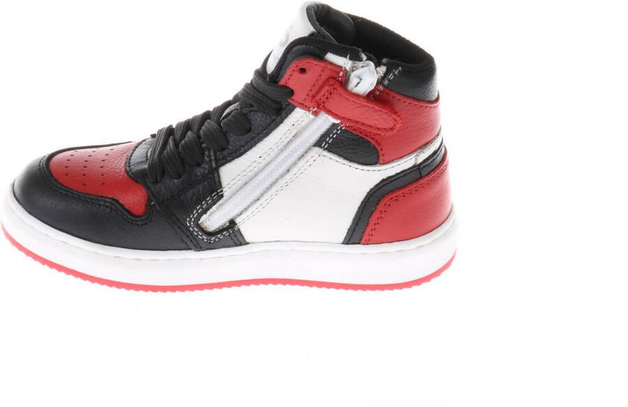 Hip leren sneakers rood zwart wit - Foto 2