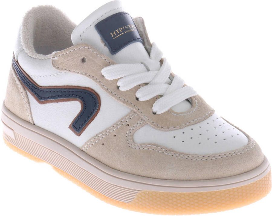 Hip leren sneakers wit beige - Foto 2