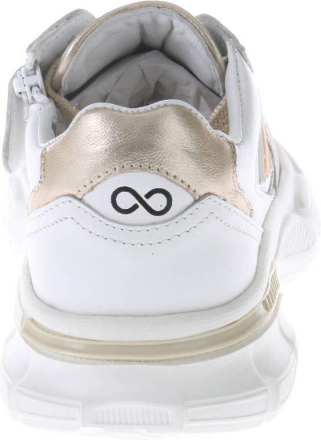 Hip leren sneakers wit goud - Foto 2
