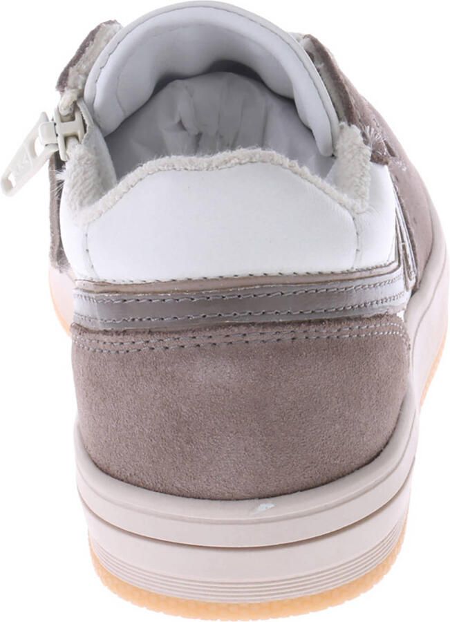 Hip leren sneakers wit taupe - Foto 2