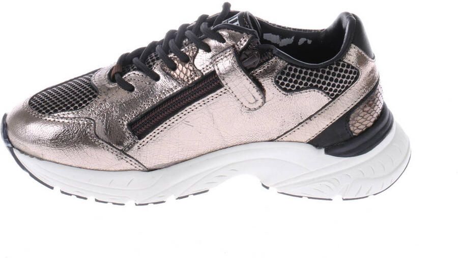 Hip leren sneakers zwart champagne - Foto 3