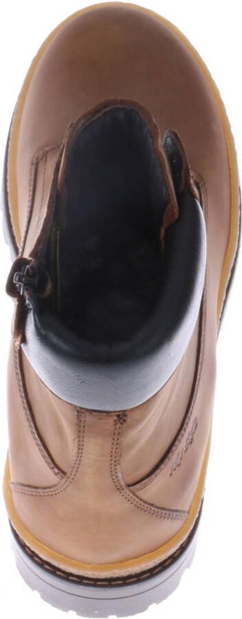 Hip leren veterboots cognac - Foto 3