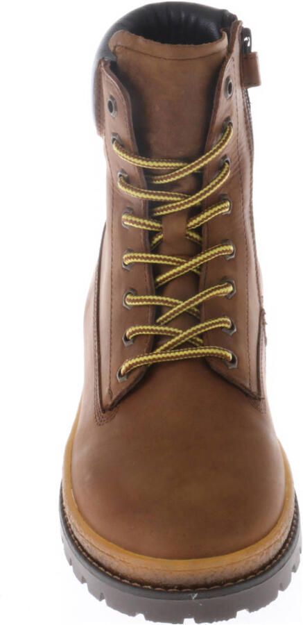 Hip leren veterboots cognac - Foto 2