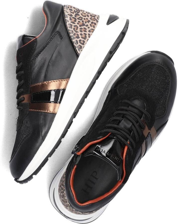 Hip H1588 Lage sneakers Leren Sneaker Meisjes Kids Zwart - Foto 5