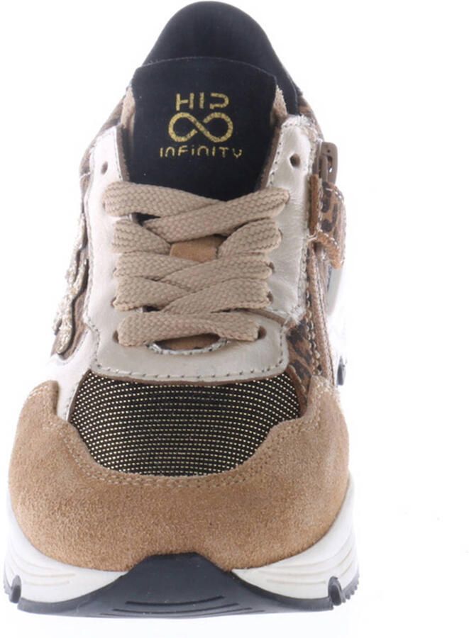 Hip suède sneakers camel panter zwart - Foto 2