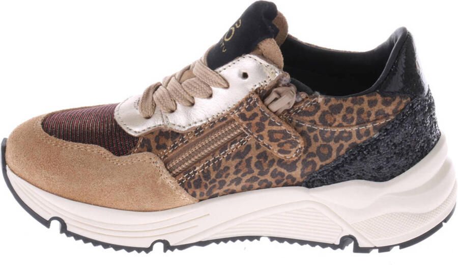 Hip suède sneakers camel panter zwart - Foto 3
