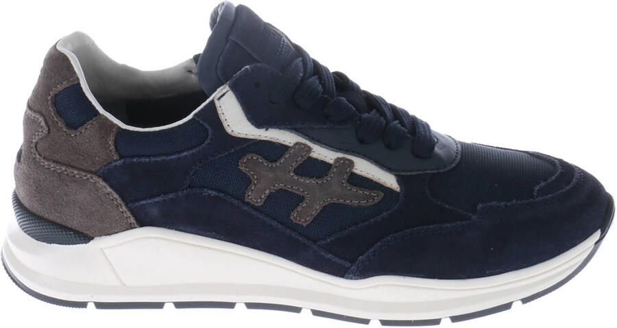 Hip suède sneakers donkerblauw multi