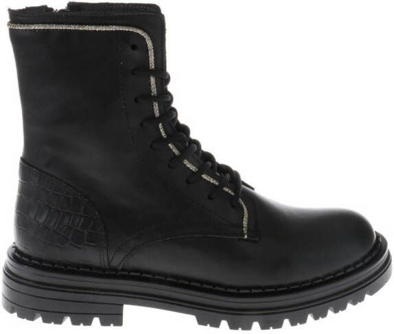 Hip leren enkelboots zwart Meisjes Leer 35 | Enkelboot van