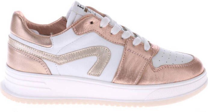 Hip leren sneakers brons wit Meisjes Leer 28 | Sneaker van