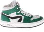 Hip leren sneakers groen wit - Thumbnail 1