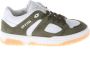 Hip leren sneakers groen wit - Thumbnail 1