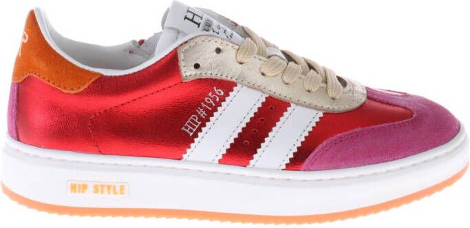 Hip leren sneakers rood