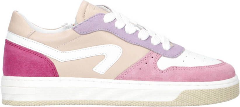 Hip leren sneakers roze