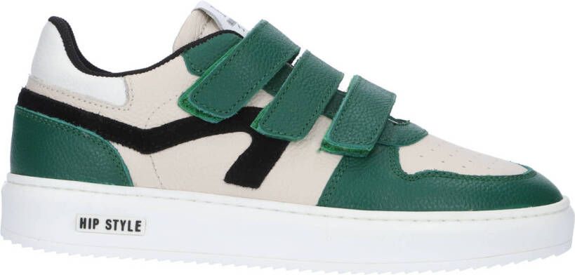 Hip sneakers groen beige Jongens Leer 27 | Sneaker van