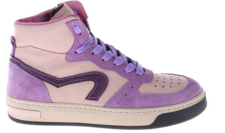 Hip sneakers lila Paars Meisjes Leer Meerkleurig 28