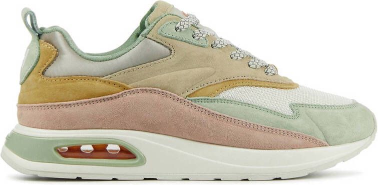 HOFF Grifftih suède sneakers lichtgroen beige