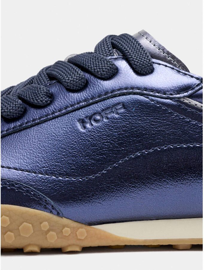 HOFF Bridge leren sneakers blauw metallic - Foto 3