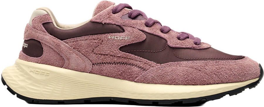 HOFF City MK II furry collection leren sneakers aubergine